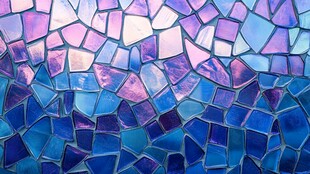 梦幻蓝紫马赛克瓷砖纹理