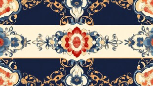 中式传统花卉图案纹样