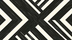 黑白几何交错抽象图案
