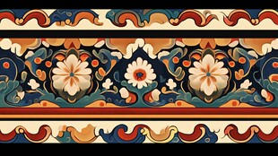 中式传统花卉纹经典图案