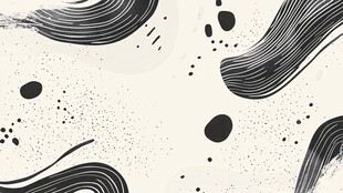 黑白墨韵笔触抽象图案