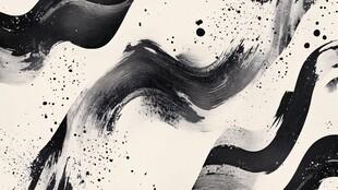 水墨笔触抽象艺术纹理