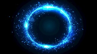 蓝色光效环形粒子背景