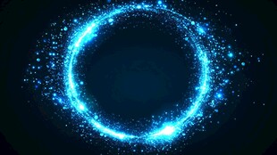 蓝色粒子光环特效背景
