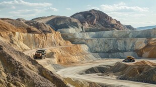 露天矿场的繁忙作业景象