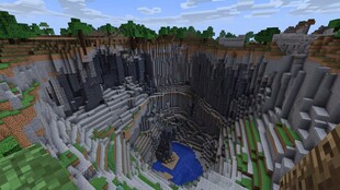 我的世界游戏中的深邃峡谷