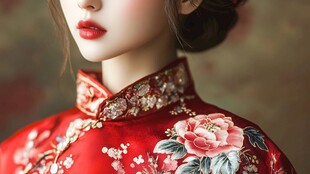 古典旗袍女子的优雅风姿