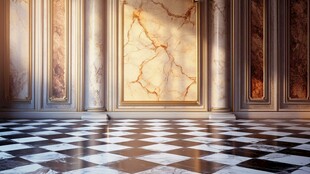 奢华大理石宫殿内景