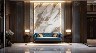 奢华现代客厅沙发背景墙设计