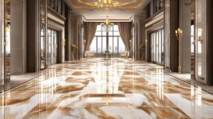 豪华大理石大厅尽显气派