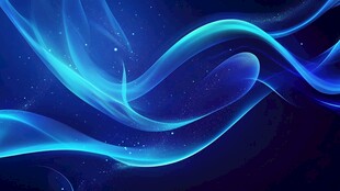梦幻蓝色流动光影背景