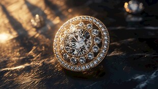 璀璨金钻戒指闪耀瞬间