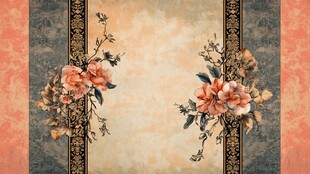 复古花卉装饰背景图案