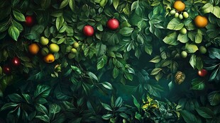 繁茂果林绿意浓