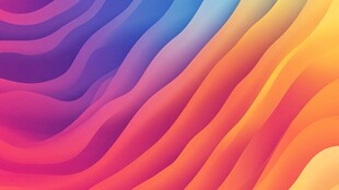 绚丽多彩波浪形渐变背景