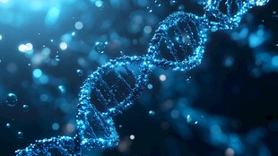 蓝色DNA链的科技梦幻图景