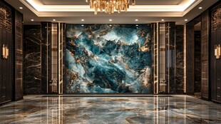 奢华大理石客厅大气背景墙