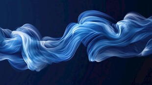 蓝色动感烟雾线条纹理图
