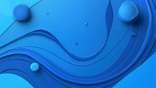 蓝色抽象流体3D艺术背景