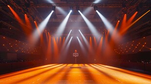 舞台灯光璀璨的表演场地