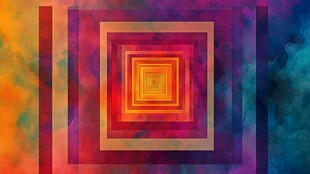 炫彩几何重叠抽象背景图