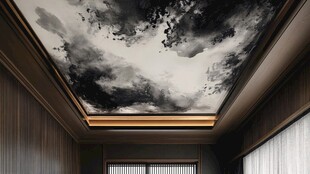 水墨风天花板营造雅致空间