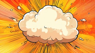 爆炸云特效 漫画风背景