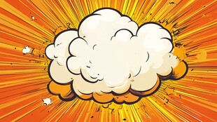 爆炸云朵漫画风背景图