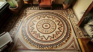 复古风精美花纹地面图案