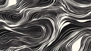 黑白波浪线条抽象图案
