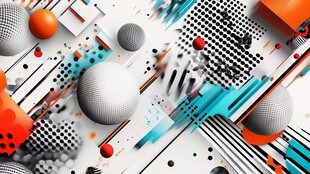 立体几何抽象艺术背景图