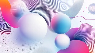 梦幻渐变流体几何球体背景