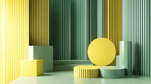 多彩几何元素的创意空间