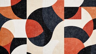 几何抽象图案地毯设计