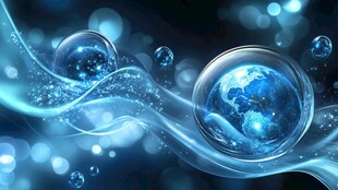 梦幻地球气泡科技背景图