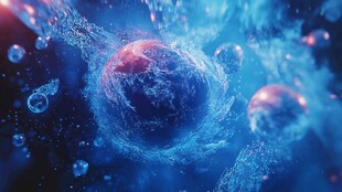 梦幻星球沉浸于蓝色漩涡中