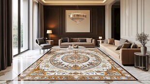 豪华客厅的精美地毯装饰