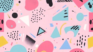 粉色几何图案潮流背景图