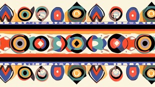 几何多彩民族风图案装饰