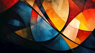 抽象多彩几何艺术图案