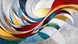 绚丽动感抽象线条艺术画