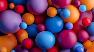 多彩立体圆球视觉盛宴