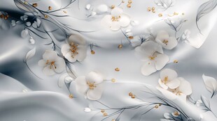 银底白花丝绸纹理图案
