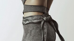 时尚针织腰饰搭配细节