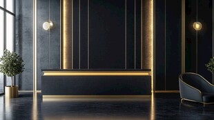 现代奢华风格的接待空间