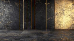 黑金质感室内墙面空间