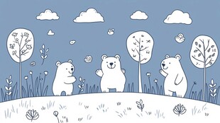 三只小熊的欢乐森林时光