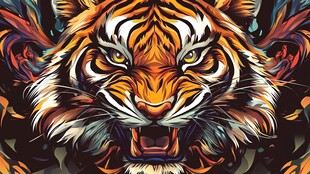 霸气斑斓虎 尽显王者之风