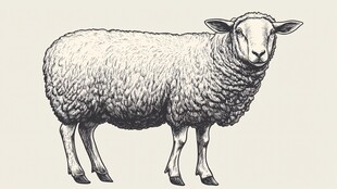 手绘绵羊图