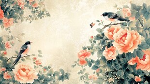 花鸟绘景 中式雅致风情